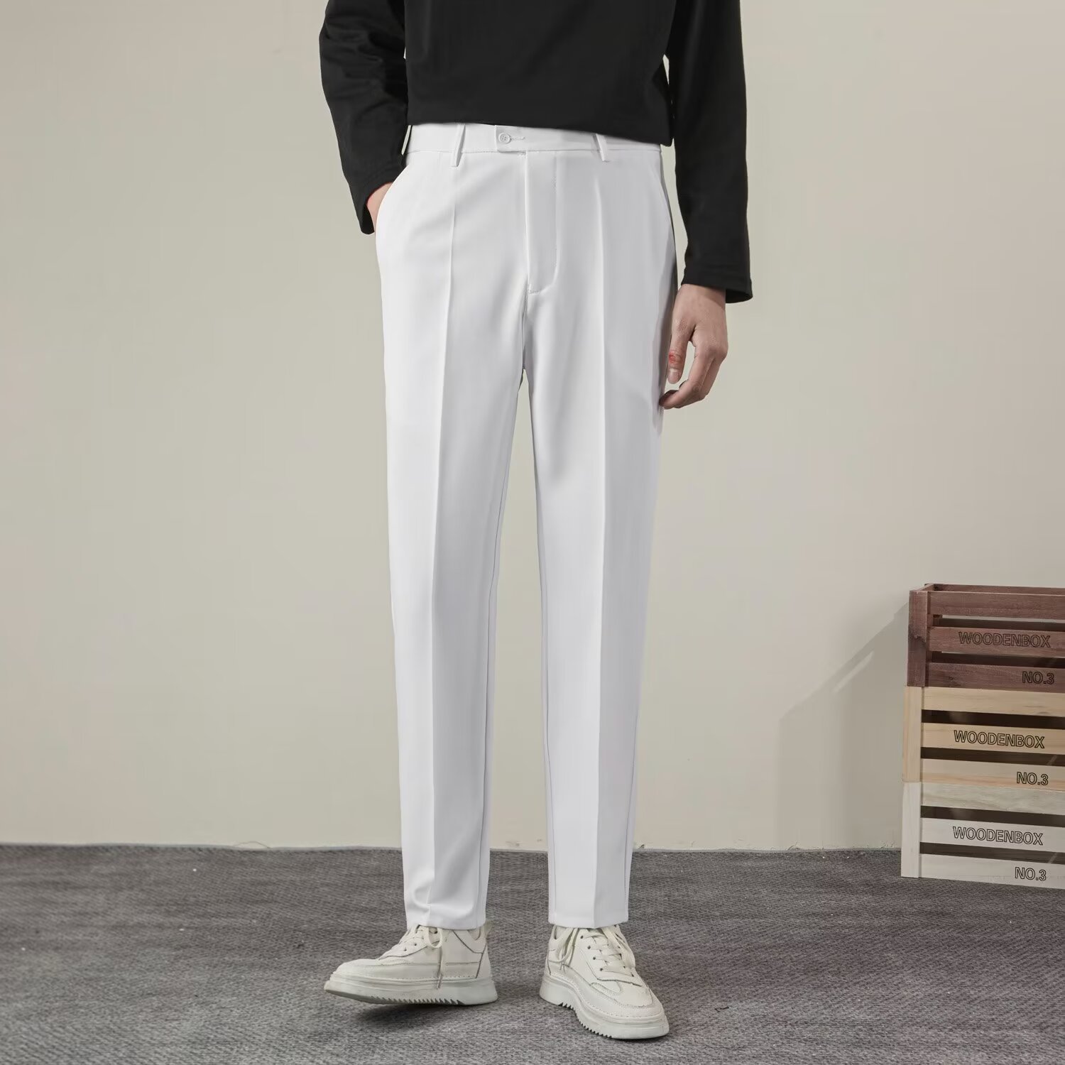 Streetwear Brand Pants - Yaz erkek Düz Renk Düz Rahat
