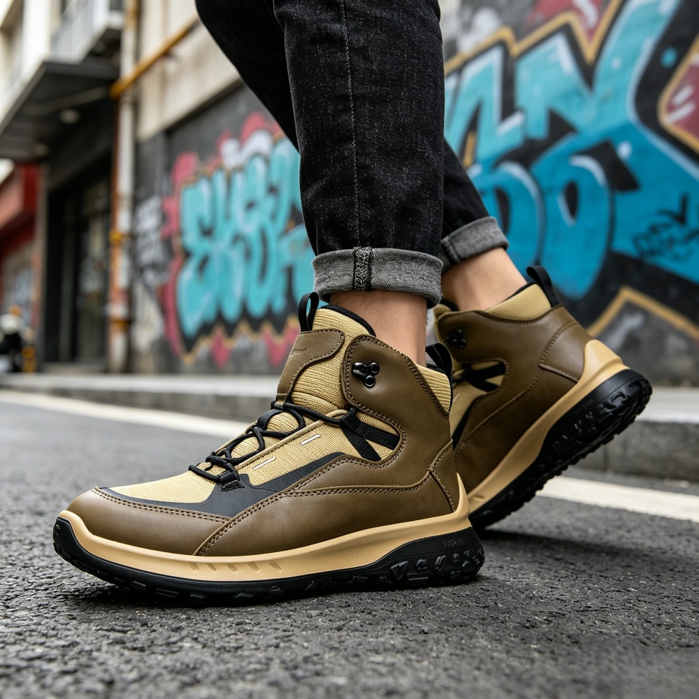 Yüksek Bilekli Deri Ayakkabıla - Streetwear Brand Designer incelemesi ve fiyatı